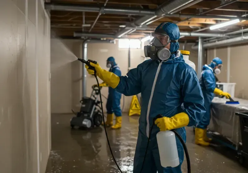 Basement Sanitization and Antimicrobial Treatment process in Fairbury, IL